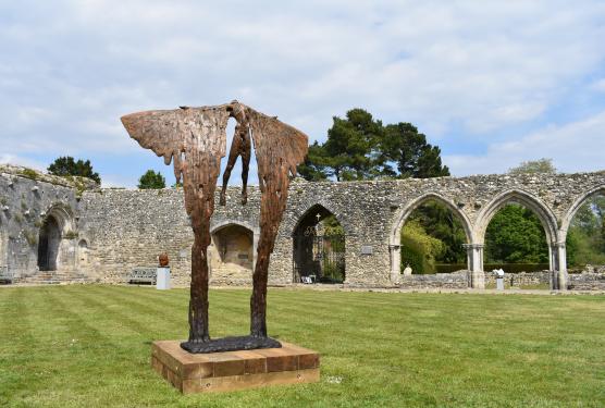 Figurative sculpture of mythological figure Icarus in bronze for sale.
