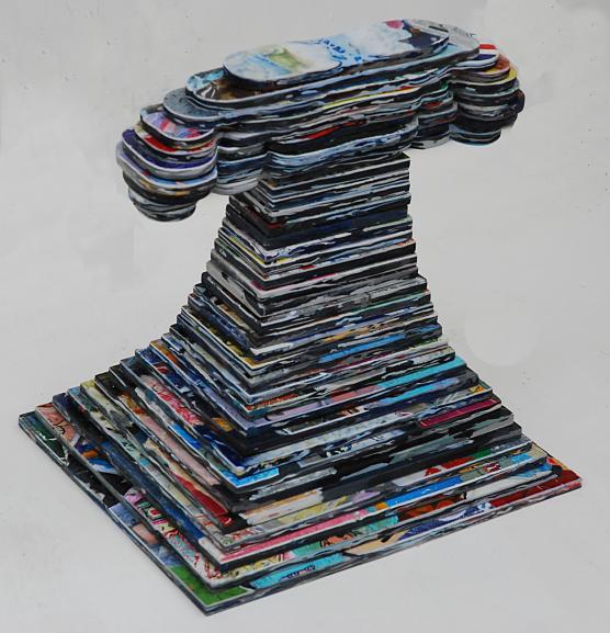 Sub - Text. Recycled mobile phones.