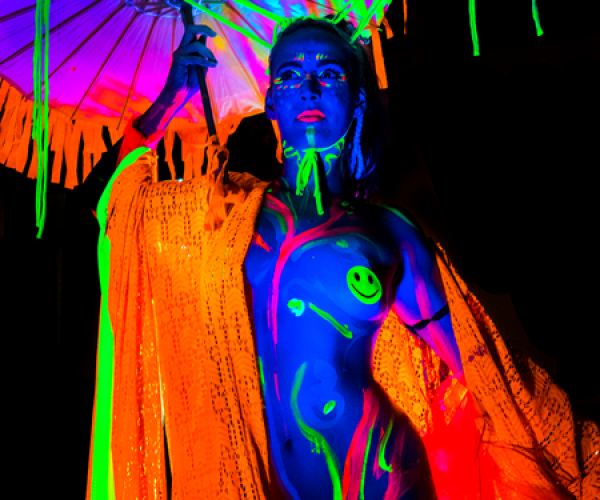 Neon Naked Life Drawing