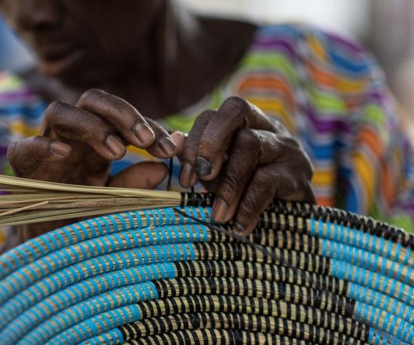 Senegalese-style mini-basket with La Basketry