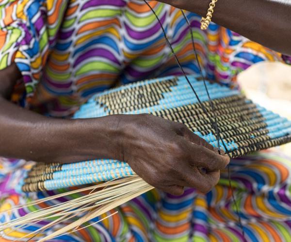 Senegalese-style mini-basket with La Basketry