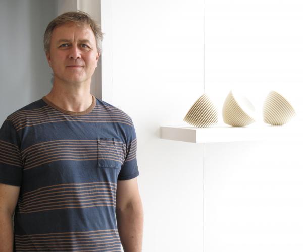 Portrait of Nicholas Lees in his studio