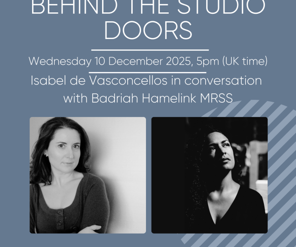 Behind the Studio Doors 10 December 2025 Badriah Hamelink MRSS + Isabel de Vasconcellos