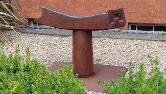 On the Sculpture Terrace: Saludo a los pajaros II by Eduardo Chillida