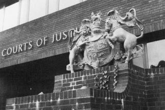 Royal Insignia by Judith Bluck at the Crown Courts in Peterborough