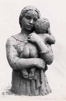 "Mother and Child" sculpture by Karin Jonzen