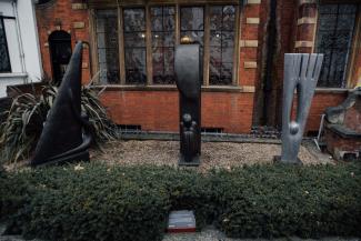 Naomi Blake sculptures outside Dora House