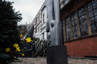 Naomi Blake sculptures outside Dora House