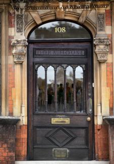 Front door of Dora House in South Kensington