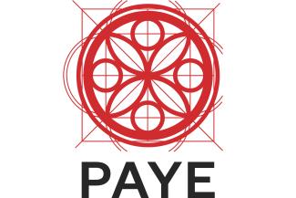 A logo in red with the word PAYE underneath