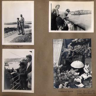 Black and white montage of photos