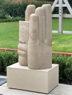 Dawn Rowland FRSS "Letting Go" in indiana limestone