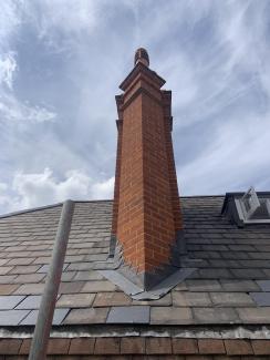 The chimney at Dora House post-restoration