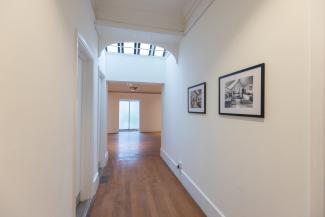 Corridor between the salon and the studio