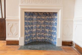 Lobby fireplace