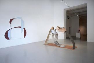 Installation view in front gallery. Left: Duomo by John Robertson, Right: Ensemble by Emily Motto
