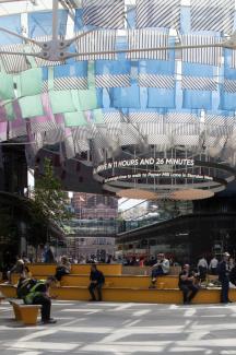 The Invisible Compass, by Fabio Lattanzi Antinori, a digital sculpture, permanently installed at Cardinal Place near London Victoria