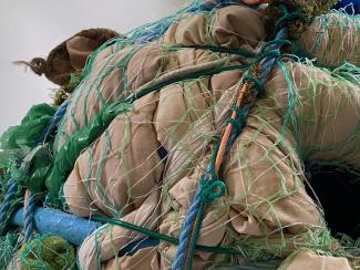 Detail. Blue-Green Bundled-Being by Liz Clifford