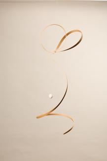 Wooden mobile (sycamore) with chalk