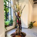 Temporary installation fiber art