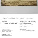 Exhibition Invitation with a muddy landscape image across the top by Stephen Turner