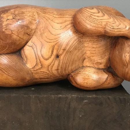 Constance Anne Parker, wooden carving of a baby, 1950s