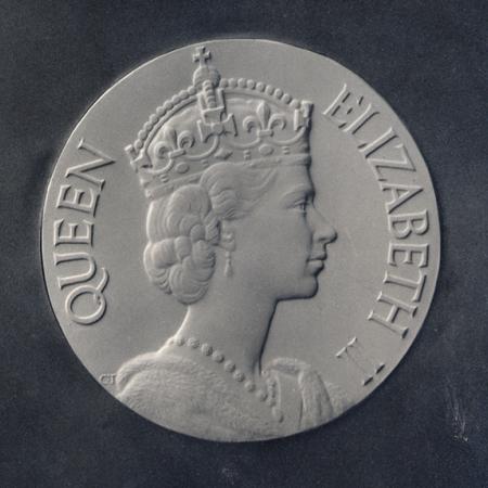 Queen Elizabeth II's medal by Cecil Thomas FRBS (1885-1976)