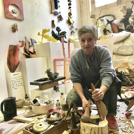 Marie-Therese Ross in her studio