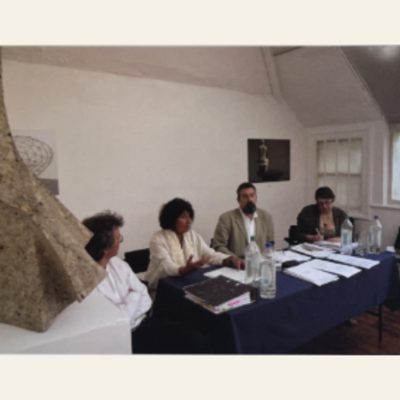 Johannes von Stumm, myself, Brian Falconbridge and Anne Rawcliffe-King at the AGM in Dora House in 2008