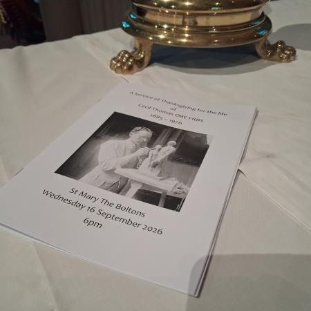 Cecil Thomas OBE FRBS order of service 16 September 2026