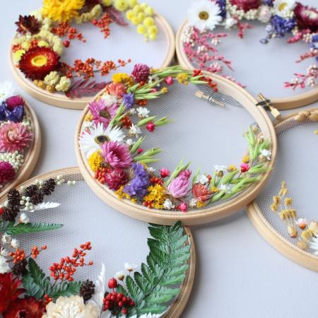 Olga Prinku - Flowers on tulle embroidery